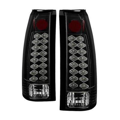Spyder Auto - Spyder Auto 5001351 Black/Clear LED Taillights