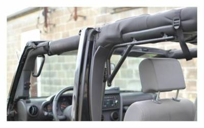 Steinjager - Steinjager Front/Rear Rigid Grab Handles-Texturized Black for Jeep JK 4DR J004