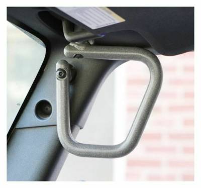 Steinjager - Steinjager Front Rigid Style Grab Handles-Gray Hammertone for Jeep JK J0041351