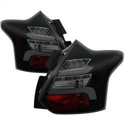 Spyder Auto - Spyder Auto 5085146 Black LED Light Bar Taillights for 12-14 Focus Hatch