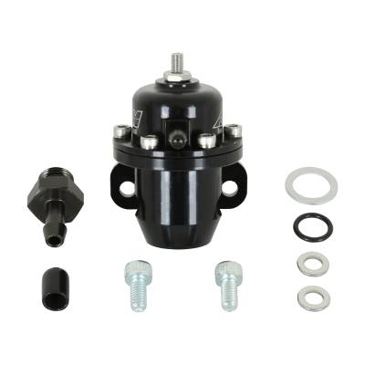 AEM Electronics - AEM 25-301BK Adjustable Fuel Pressure Regulator Offset Flange Straight Return