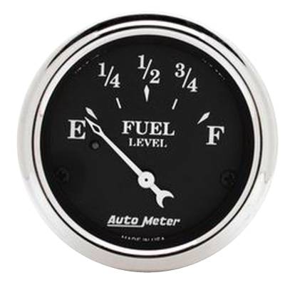 AutoMeter - AutoMeter 1717 Old Tyme Black Fuel Level Gauge 2-1/16" Short Sweep