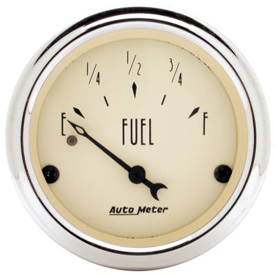 AutoMeter - AutoMeter 1817 Antique Beige Fuel Level Gauge 2-1/16" Short Sweep