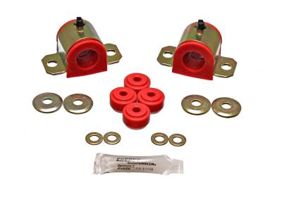 Energy Suspension - Energy Suspension 16.5123R Sway Bar Bushing Set Front Polyurethane Red