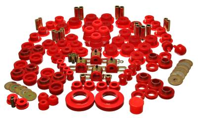 Energy Suspension - Energy Suspension 2.18107R Hyper-Flex Master Bushing Kit Red