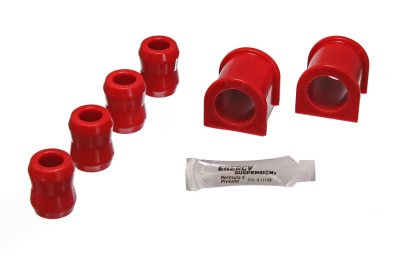 Energy Suspension - Energy Suspension 2.5107R Sway Bar Bushing Set Front Polyurethane Red