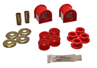 Energy Suspension - Energy Suspension 2.5108R Sway Bar Bushing Set Rear Polyurethane Red