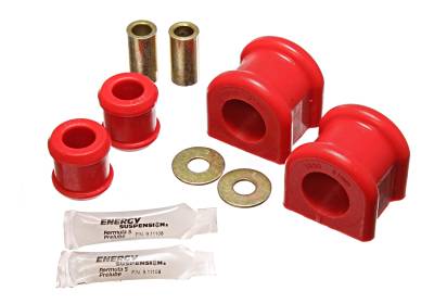 Energy Suspension - Energy Suspension 2.5112R Sway Bar Bushing Set Front Polyurethane Red