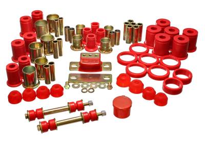 Energy Suspension - Energy Suspension 3.18120R Hyper-Flex Master Bushing Kit Red