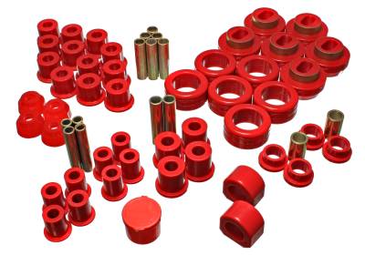 Energy Suspension - Energy Suspension 3.18102R Red Hyper-Flex Master Bushing Kit for Chevy 4WD