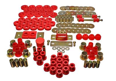 Energy Suspension - Energy Suspension 3.18121R Hyper-Flex Master Bushing Kit Red
