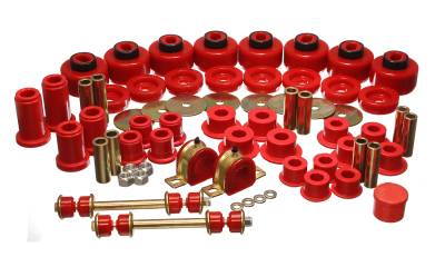 Energy Suspension - Energy Suspension 3.18128R Hyper-Flex Master Bushing Kit Red