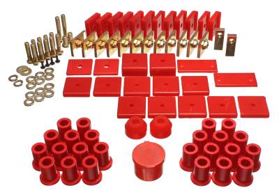 Energy Suspension - Energy Suspension 8.18105R Hyper-Flex Master Bushing Kit Red