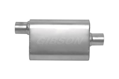 Gibson Performance Exhaust - Gibson 55192S CFT Superflow 2.5" Offset/2.5" Center 18" Oval Muffler