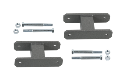 Warrior Products - Warrior Products 116 Leaf Spring Shackle Kit Incl. Mounting Hardware Gray
