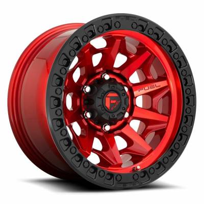 Fuel 1PC - Fuel Off Road D695 COVERT 17x9 5x5.0 1mm Candy Red/Black D69517907550