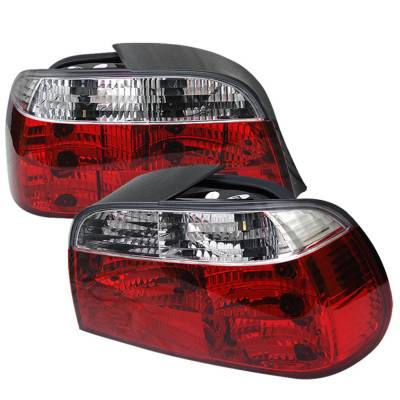 Spyder Auto - Spyder Auto 5000651 Crystal Red/Clear Taillights for 95-01 BMW 740i 740iL 750iL