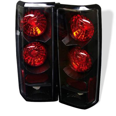 Spyder Auto - Spyder Auto 5000996 Black/Clear Euro Style Taillights for 85-05 Astro & Safari