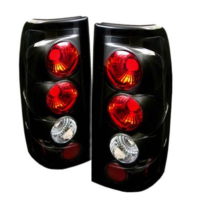 Spyder Auto - Spyder Auto 5002013 Euro Taillights Black/Clear for 99-02 Silverado/Sierra