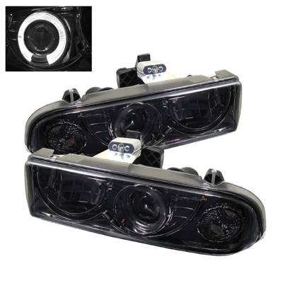 Spyder Auto - Spyder Auto 5009562 Halo Projector Headlights Chrome/Smoked for 98-05 S10 Blazer