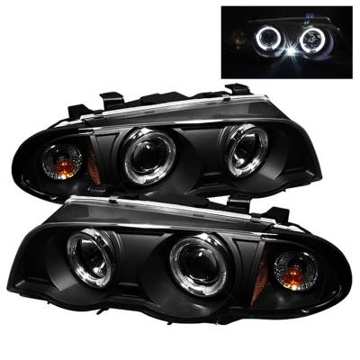 Spyder Auto - Spyder Auto 5008947 Black/Clear LED Halo Projector Headlights