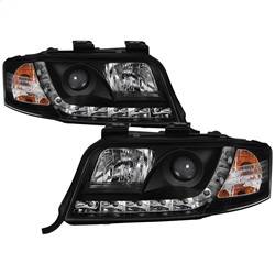 Spyder Auto - Spyder Auto 5008657 Projector Style Headlights Black/Clear for 02-04 A6 Quattro