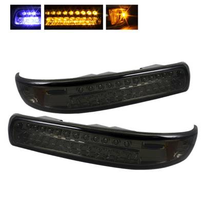 Spyder Auto - xTune Auto 5014580 LED Front Bumper Lights Chrome/Smoked