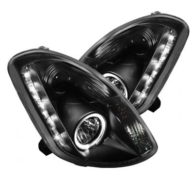 Spyder Auto - Spyder Auto 5031747 Black/Clear LED Halo Projector Headlights
