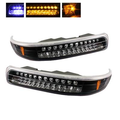 Spyder Auto - xTune Auto 5014566 LED Front Bumper Lights Black/Clear