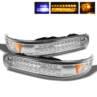Spyder Auto - Spyder Auto 5014573 LED Front Bumper Lights Chrome/Clear
