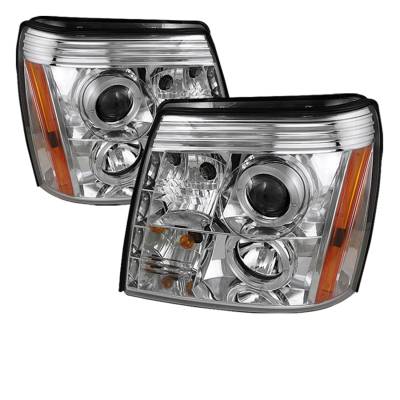 Spyder Auto - Spyder Auto 5042279 LED Halo Projector Headlights Chrome/Clear