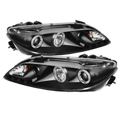 Spyder Auto - Spyder Auto 5042538 Black/Clear LED Halo Projector Headlights