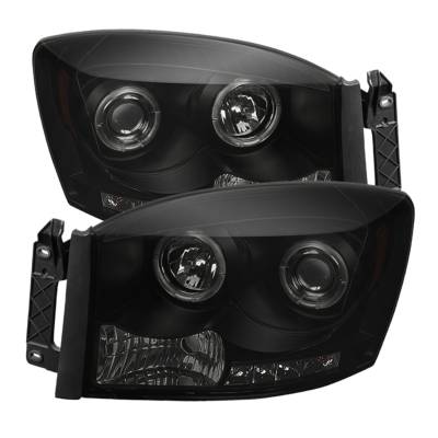 Spyder Auto - Spyder Auto 5078391 LED Halo Projector Headlights Black/Smoked