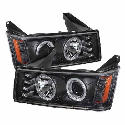 Spyder Auto - Spyder Auto 5074140 Black/Clear LED Halo Projector Headlights