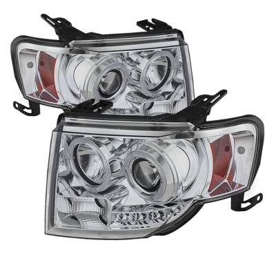 Spyder Auto - Spyder Auto 5074232 Chrome/Clear Projector Style Headlights for 08-12 Escape