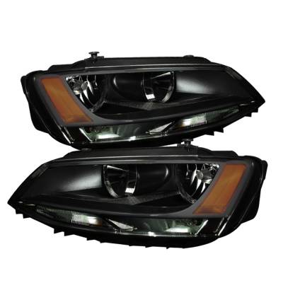 xTune Auto - xTune Auto 5075802 Crystal Headlights Chrome/Smoked for 11-14 Volkswagen Jetta