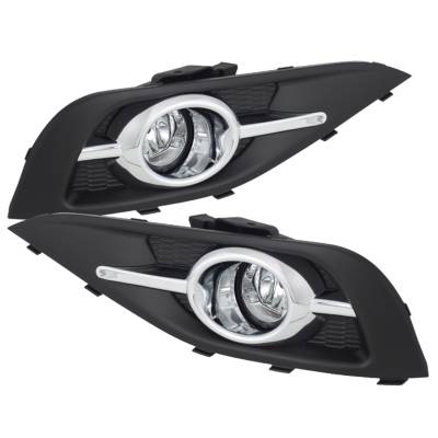 Spyder Auto - Spyder Auto 5076076 Fog Lights Chrome/Clear for 12-14 Honda CR-V