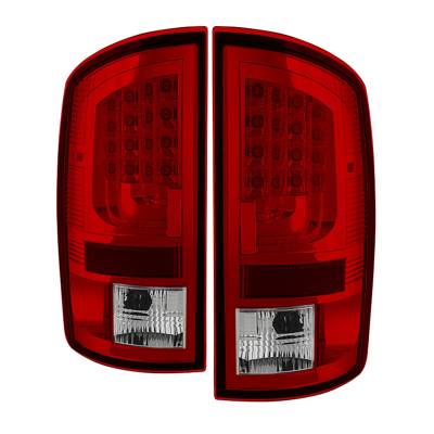 Spyder Auto - Spyder Auto 5081827 Red/Clear LED Taillights for 02-06 Dodge Ram 1500/2500/3500