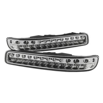 xTune Auto - xTune Auto 9027154 LED Front Bumper Lights Chrome/Clear