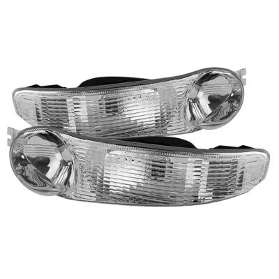 Spyder Auto - xTune Auto 9027086 Front Bumper Lights Chrome/Clear for Sierra 1500