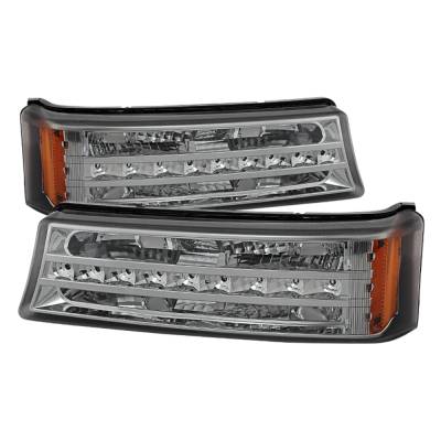 xTune Auto - xTune Auto 9027505 LED Front Bumper Lights Chrome/Smoked