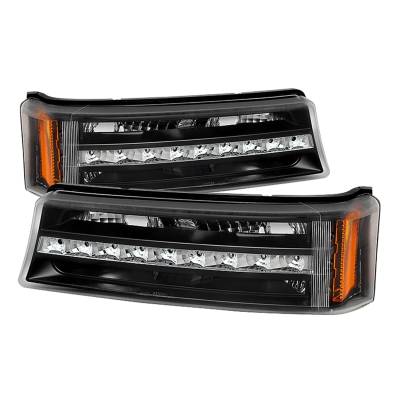 Spyder Auto - xTune Auto 9027482 LED Front Bumper Lights Black/Clear