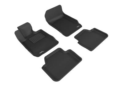 3D MAXpider - MAXpider L1BM00601509 Kagu Floor Mat Front Rear Black BMW 3 Series Sedan