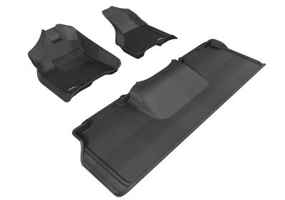 3D MAXpider - MAXpider L1DG02201509 Kagu F/R Black Floor Mats for 10-12 Ram 2500/3500 MegaCab