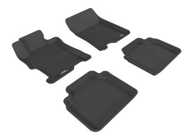 3D MAXpider - MAXpider L1HD00801509 Kagu Floor Mat Front Rear Black Honda Accord Sedan