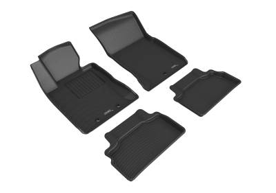3D MAXpider - MAXpider L1HY02301509 Kagu Floor Mat Front Rear Black for Genesis Coupe