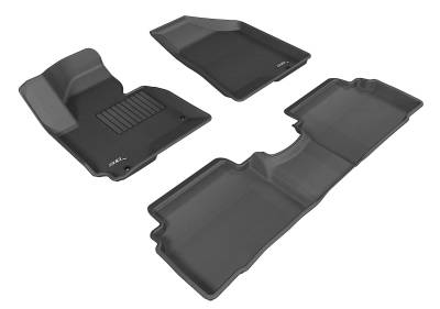 3D MAXpider - MAXpider L1HY03301509 Kagu Floor Mat Front Rear Black for Tucson