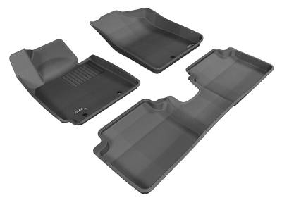 3D MAXpider - MAXpider L1HY02401509 Kagu Floor Mat Front Rear Black for Veloster