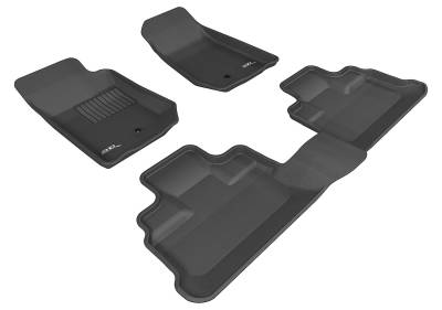 3D MAXpider - MAXpider L1JP00301509 Kagu Floor Mat Front Rear Black for Jeep Wrangler 4DR