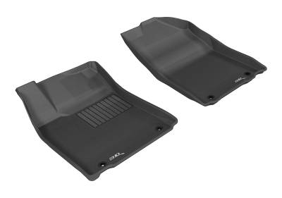 3D MAXpider - MAXpider L1LX02711509 Kagu Floor Mat Front Black for 13-18 Lexus ES300h/350